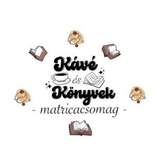 Könyv és kávé matricacsomag